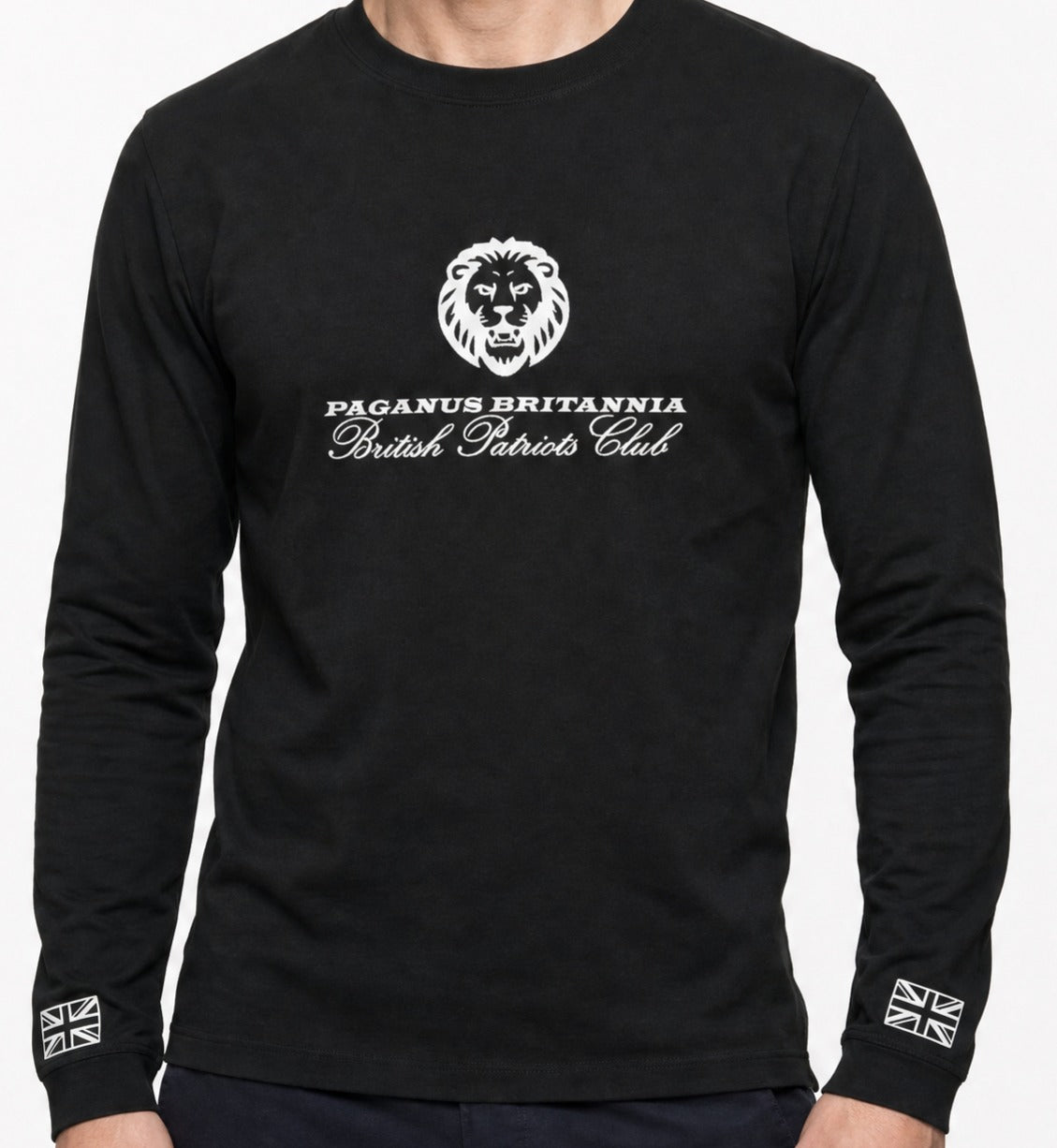 Black long sleeved British Patriots Club t-shirt Paganus Britannia