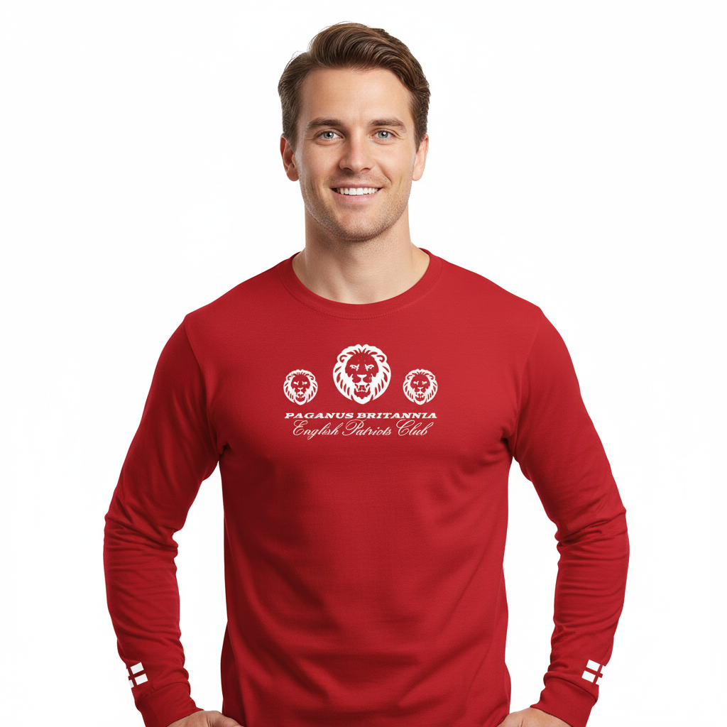 3 Lions on a shirt. It's coming home! English Patriots Club t-shirt Paganus Britannia