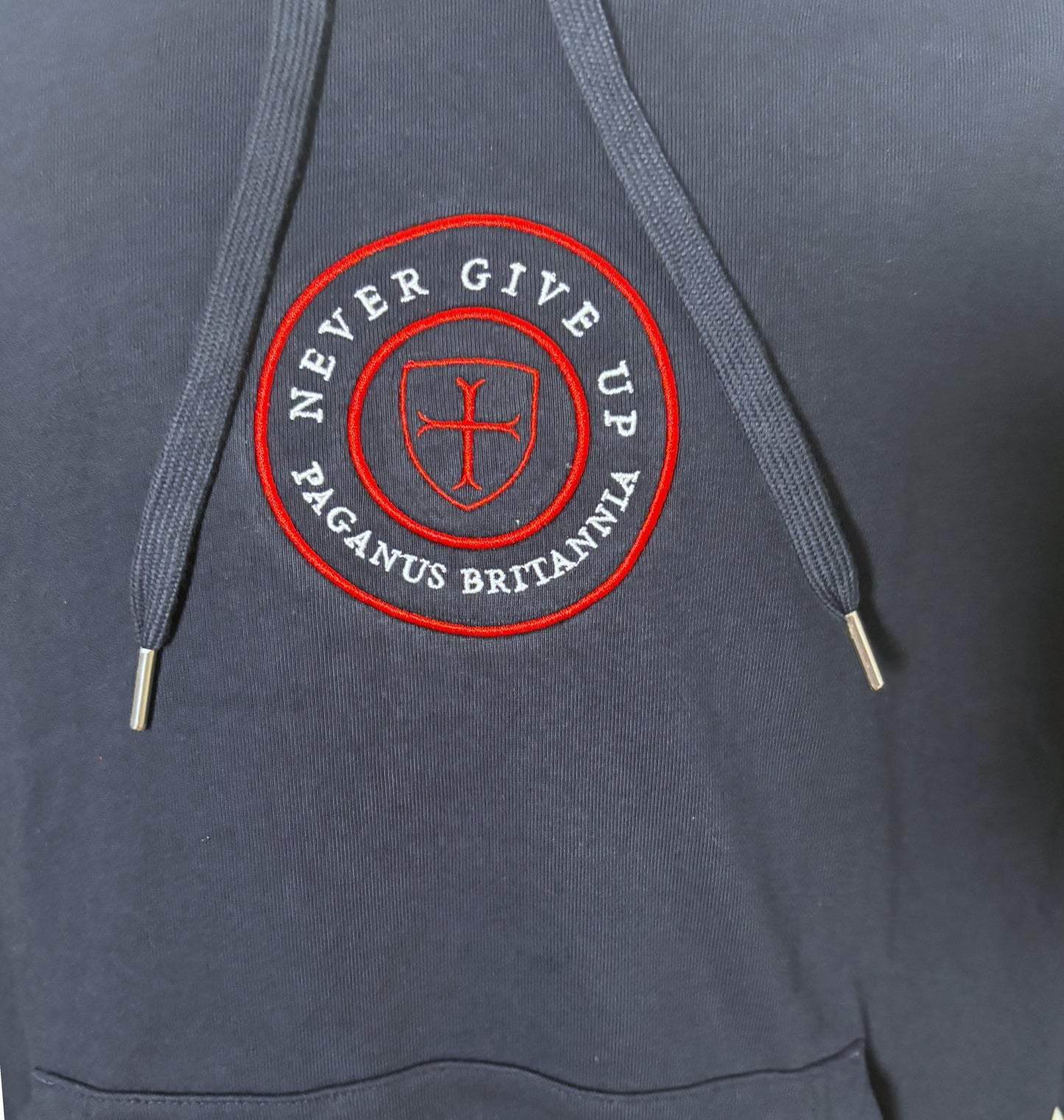 Blue heavy 360gsm cotton hoodie. Paganus Britannia