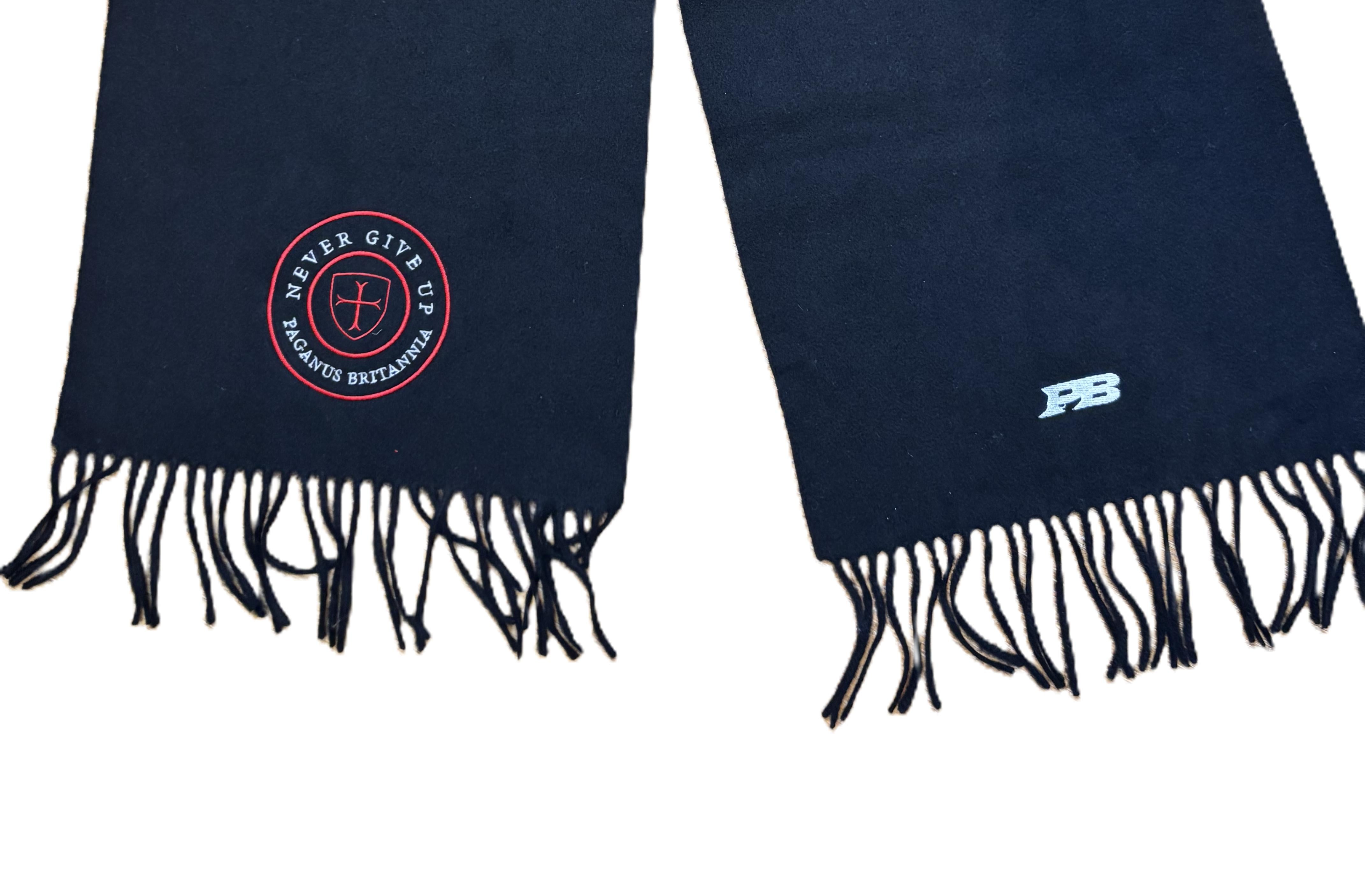Never Give up collection. 100% lambs wool scarf. Paganus Britannia