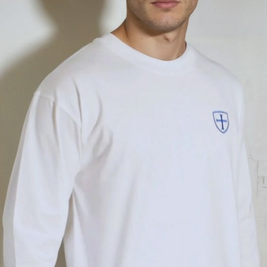 Paganus white long sleeved t shirt