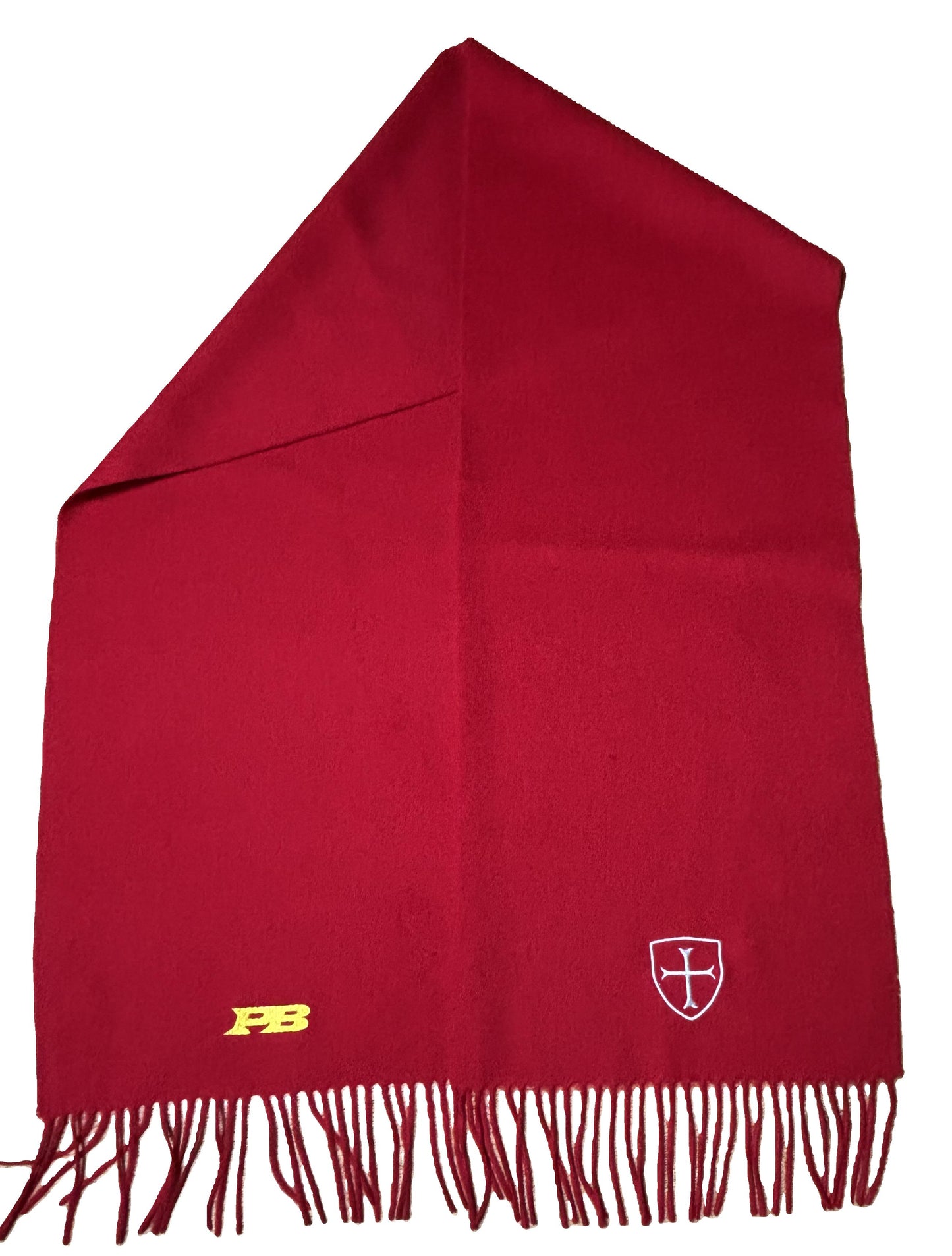Wool scarf 100%Merino, scarlet red.