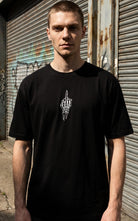 F**k you 1 finger black t-shirt Reduced by £10 for advance orders. Paganus Britannia