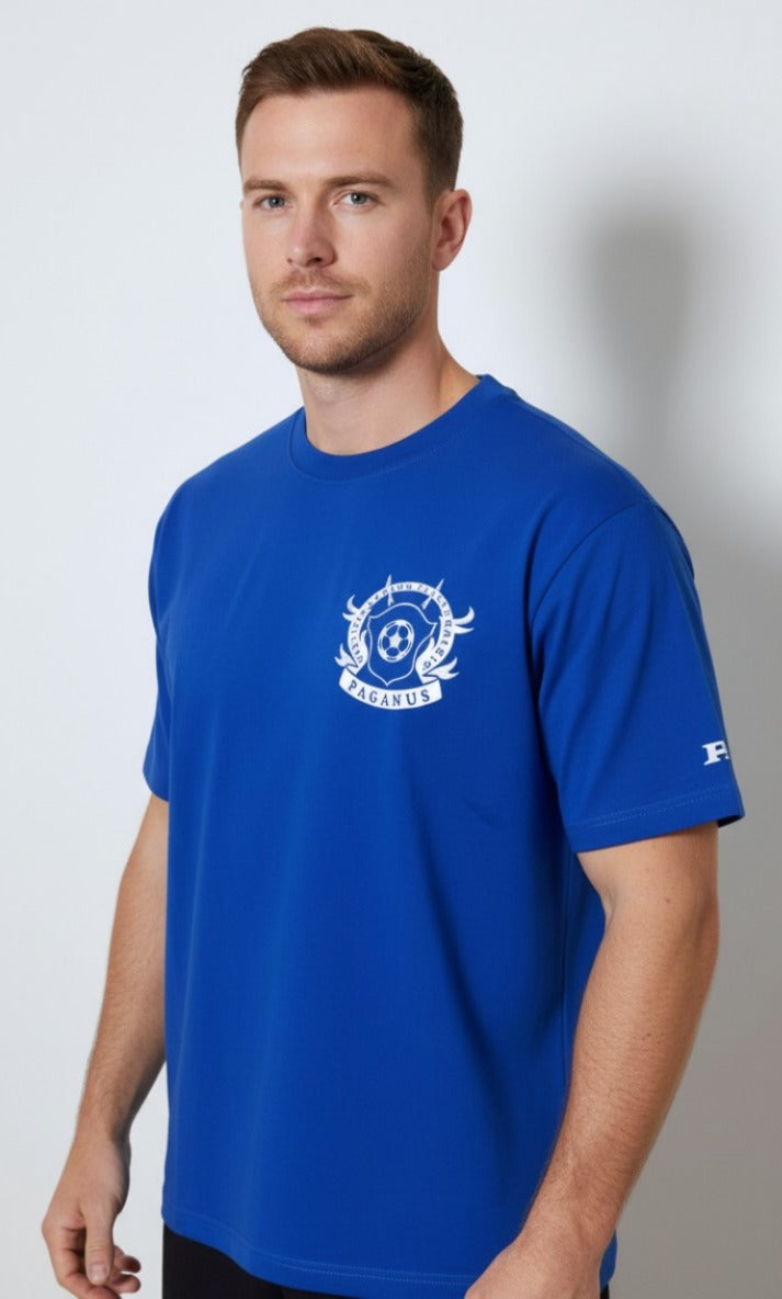 Blue t-shirt. Luxury 280gsm cotton. BBD&F collection.