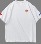 English rose t-shirt. 280gsm organic combed cotton. Paganus Britannia